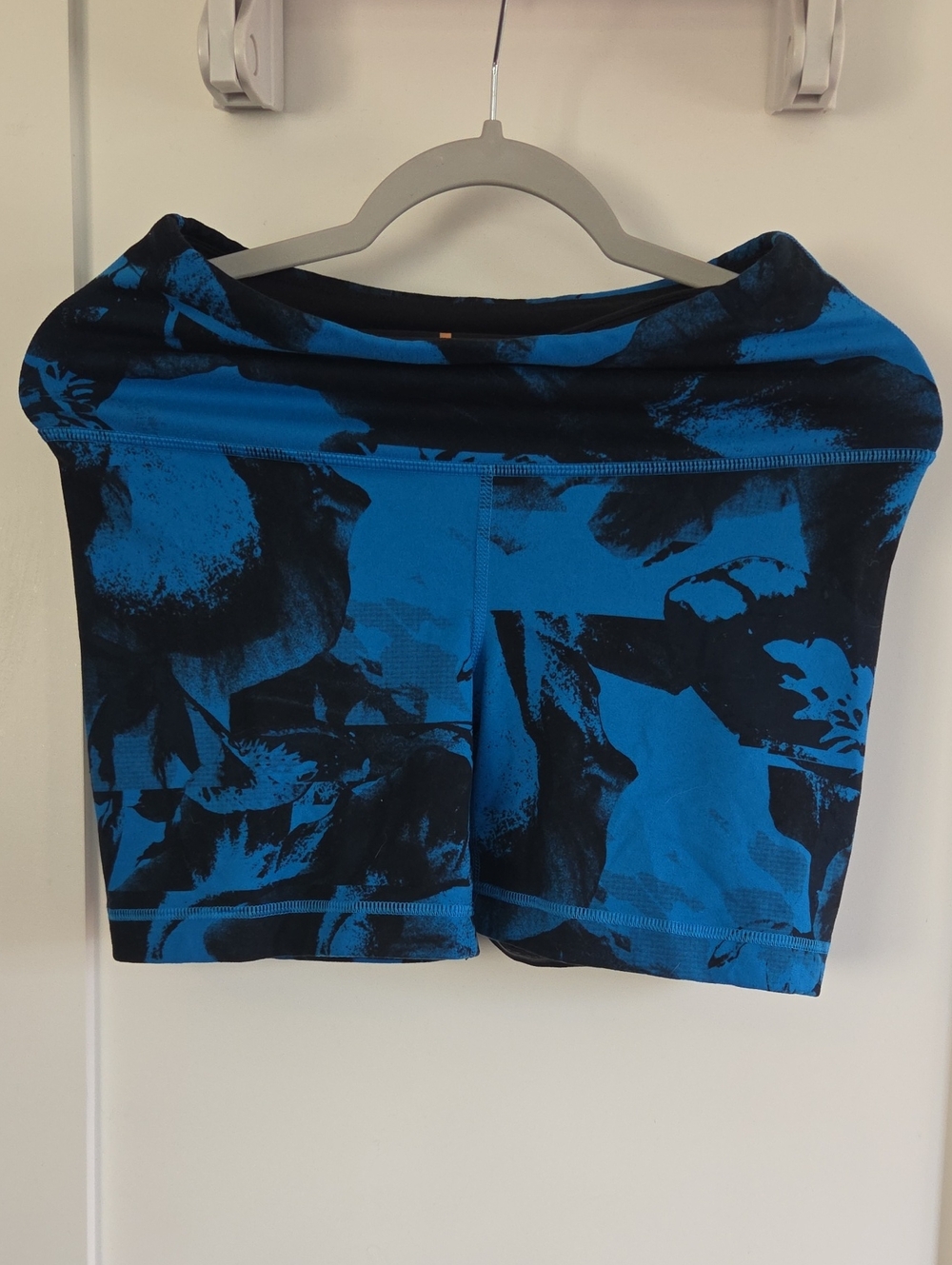 Lucy Blue and Black Floral Bike Shorts